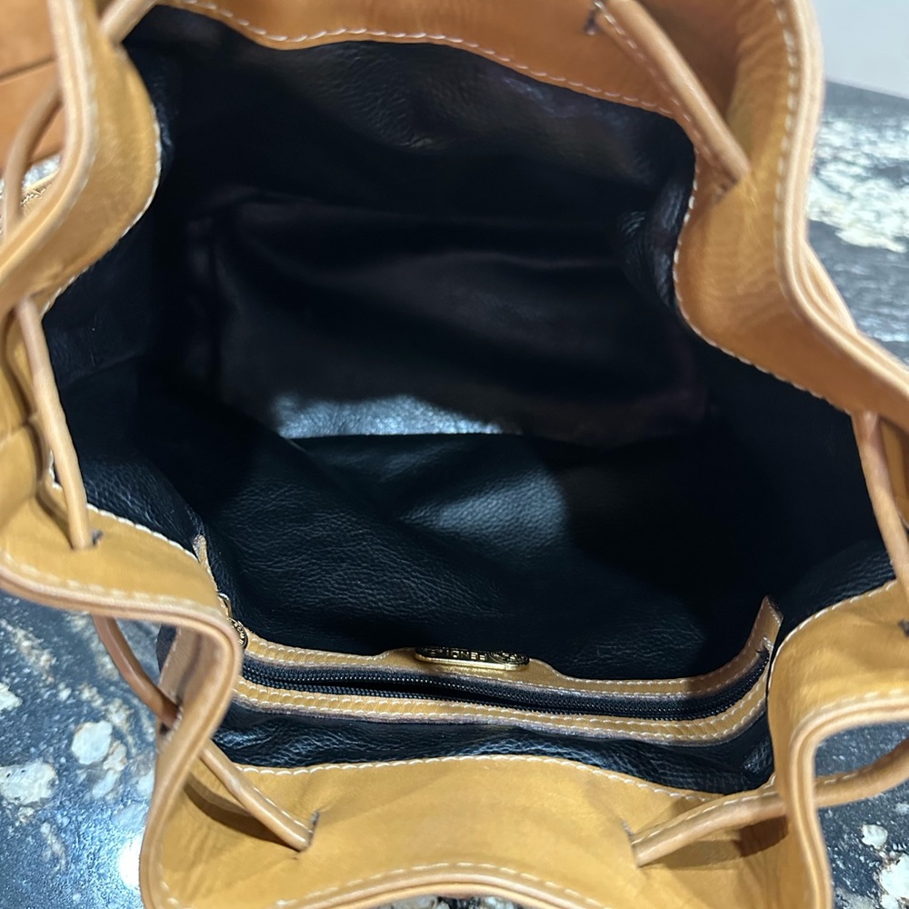Fendi Tan and Black Striped Drawstring Bucket Bag🤎🖤 - Picture 13 of 15